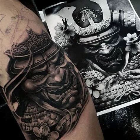 60 Samurai Helmet Tattoo Designs For Men - Japanese Ink Ideas | Samurai ...