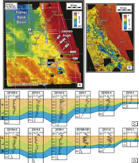 (A) Isochor map of the Top Ekofisk to Top Forties seismic interval.... | Download Scientific Diagram