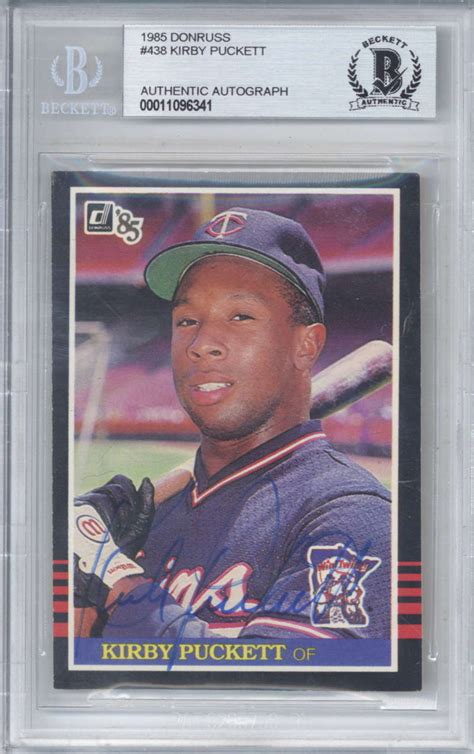 Lot Detail - Kirby Puckett Rare Signed 1985 Donruss Rookie Card ...