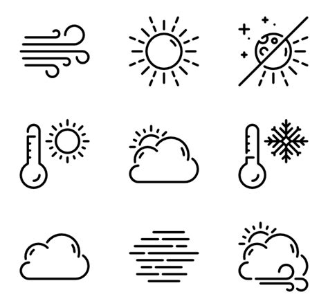 Weather Icon Font at Vectorified.com | Collection of Weather Icon Font ...