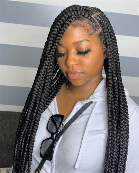 37+ hairstyles for medium knotless braids - SuhailMalin