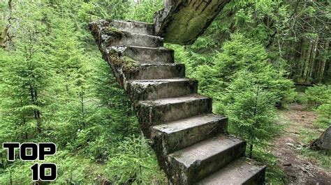 Top 10 Mysterious Staircases In The Woods - YouTube