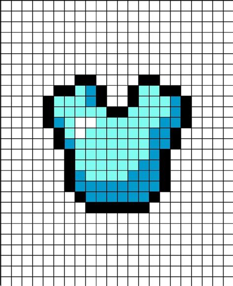 Diamond Chestplate Pixel Art Minecraft Pixel Art Pixe - vrogue.co