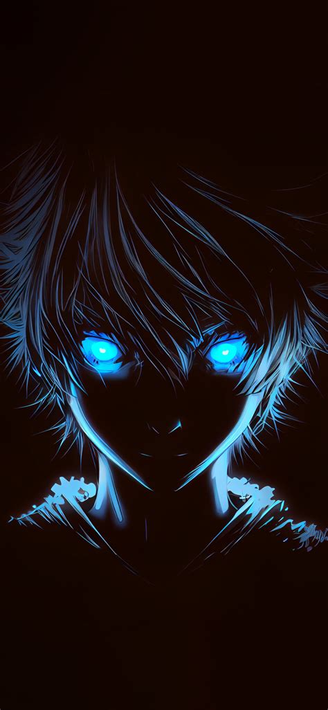 Boy with Blue Glowing Eyes Anime Wallpaper - Anime Wallpaper 4k