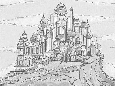 Castle Sketch by Louis D. Wiyono | Wizmaya on Dribbble