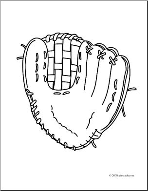 Baseball Glove Outline