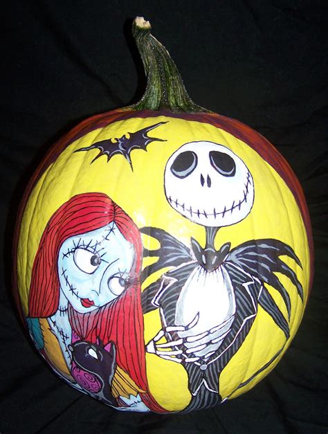 Nightmare Before Christmas painted pumpkin by DeeDee408 on DeviantArt