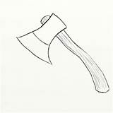 Coloring Hatchet Axe Pages Template Clipart Colouring Sketch Page sketch template