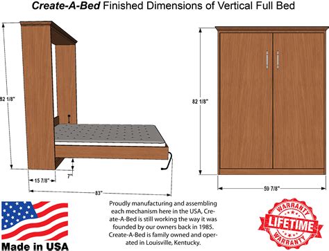 Full Size Deluxe Murphy Bed Kit, VerticalB00CYPSSFI | Encarguelo.com