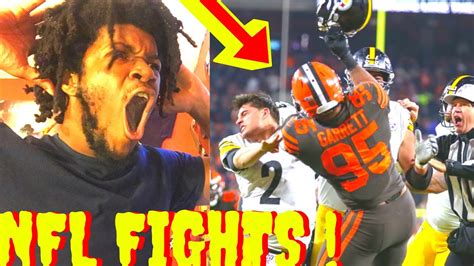 NFL REACTION - BIGGEST NFL FIGHTS OF THE 2019-2020 SEASON PART 1 - YouTube