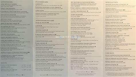 Coopers Hawk Menu (Scanned Menu With Prices)