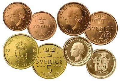 New Set of Swedish Coins and Bank Notes in 2015