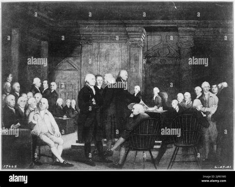 The Second Continental Congress voting independence Stock Photo - Alamy