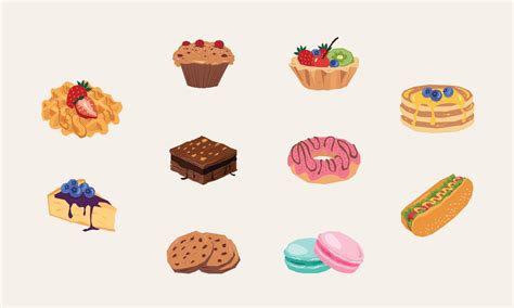 Bakery illustration pack 12743411 Vector Art at Vecteezy