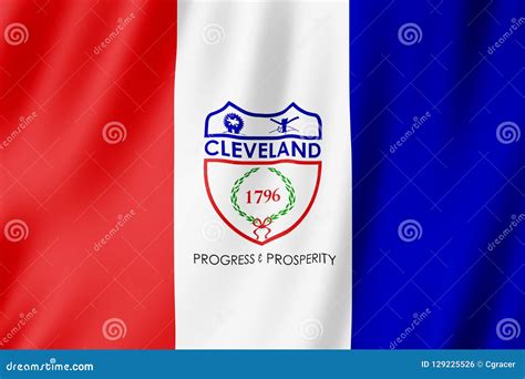 Flag of Cleveland City, Ohio US Stock Illustration - Illustration of city, state: 129225526