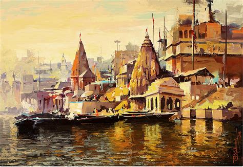 Varanasi-2016-01 Painting by Satheesh Kanna