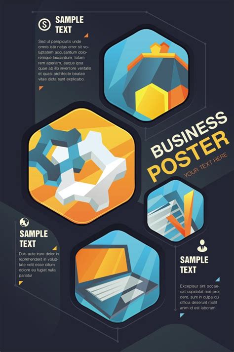 Business poster cover vector design