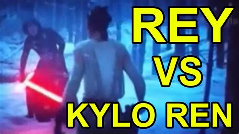 Star Wars: The Force Awakens - Rey and Finn VS Kylo Ren [ENDING FIGHT ...