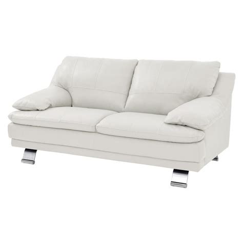 White Leather Loveseat - storiestrending.com | Love seat, Leather loveseat, White leather