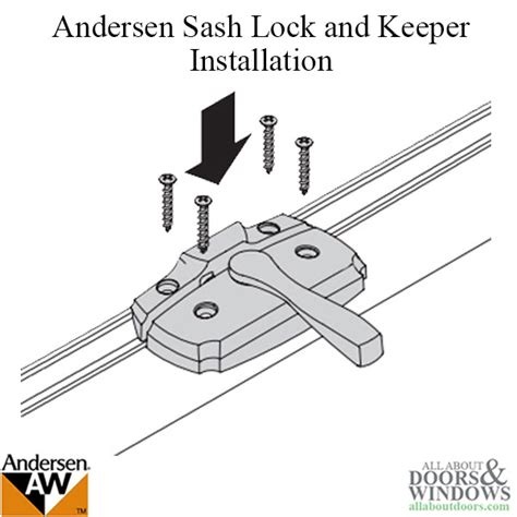 Andersen Woodwright Double Hung Windows Sash Lock & Keeper Set - Polished Chrome