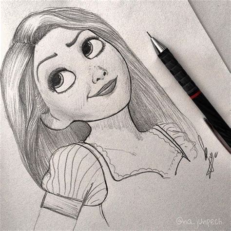 rapunzel disney drawing art on Instagram | Disney drawings sketches, Drawing sketches, Disney ...