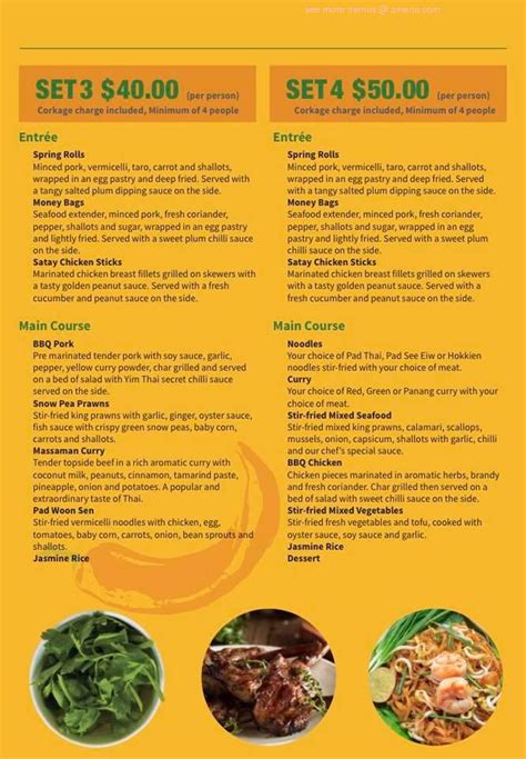 Menu at Yim Thai Inverell restaurant, Inverell