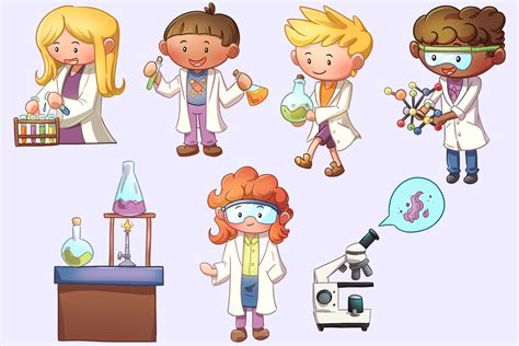 Science Lab Clip Art Collection By Keepin' It Kawaii | TheHungryJPEG