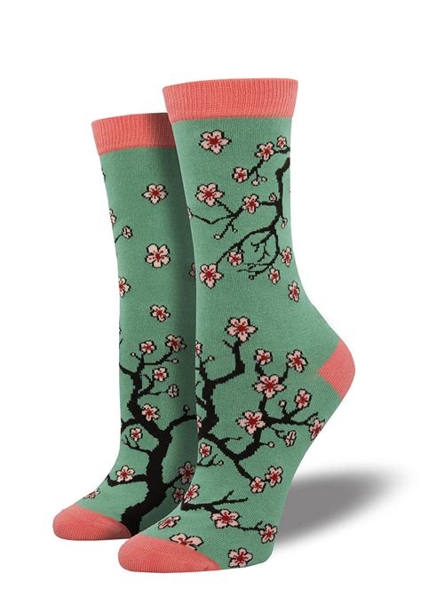 Bamboo Sakura Socks | Cute Cherry Blossom Socks for Women - Cute But Crazy Socks