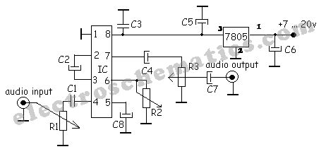 Audio Compressor Circuit Diagram - Limiter - Pinout and pin description ...