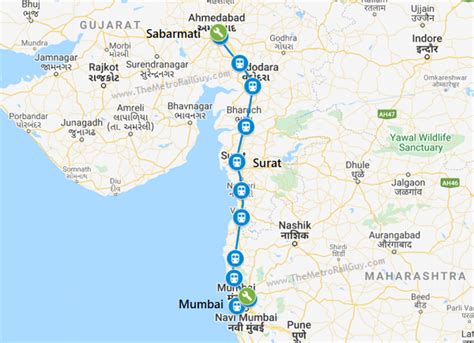 Mumbai Ahmedabad Bullet Train Route Map : Let us know more about this fastest trains in mumbai ...