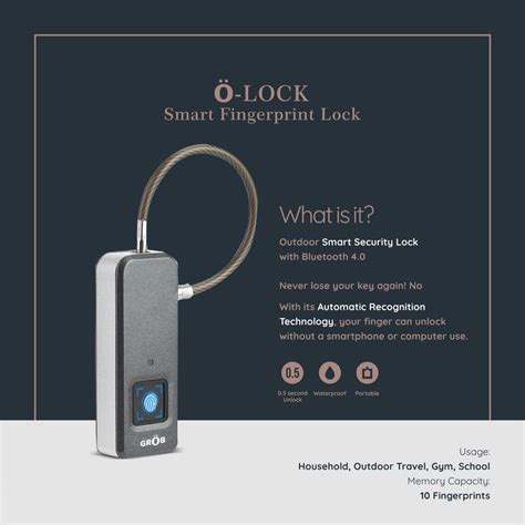 Grob O Lock Smart Fingerprint Lock at Rs 5999 in Mumbai | ID: 23462174962