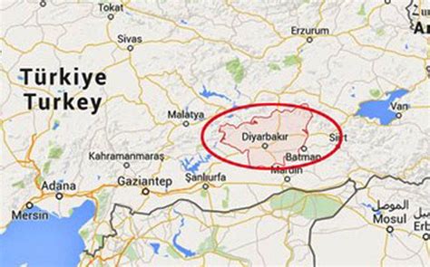 Turkey Map Diyarbakir