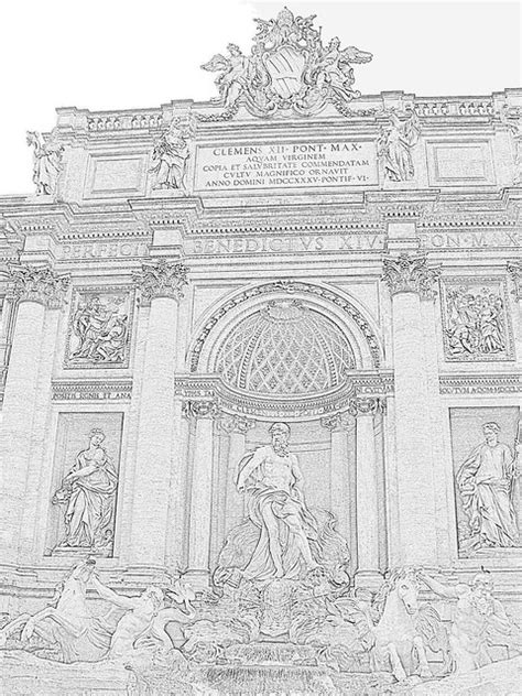 Trevi Fountain, Pencil Sketch | Flickr - Photo Sharing!