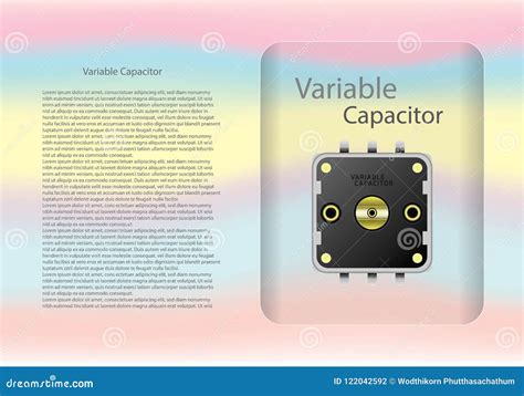 Variable Capacitor Diagram and Text Information Pattern. Stock Vector - Illustration of ...