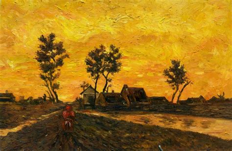 Landscape at Sunset Van Gogh Reproduction | Van Gogh Studio