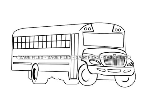 School Bus Outline SVG School Bus SVG School Bus Clipart - Etsy Canada