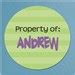 Property Of Labels | Personalized Property Of Round Labels ...