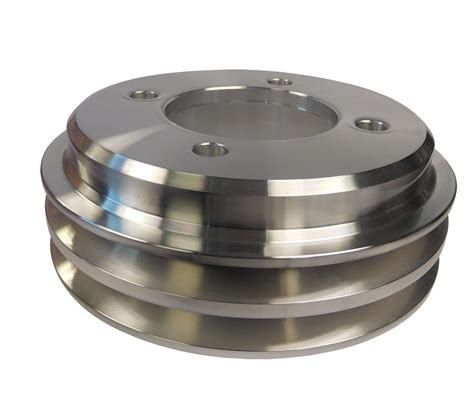 Polished Aluminum Crankshaft Pulley-Broncograveyard.com