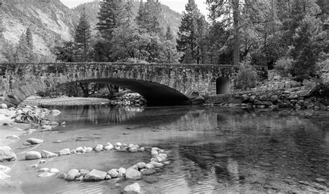 Clark Bridge In Yosemite Valley Photograph by John M Bailey