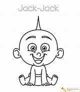 Jack Incredibles 2 Coloring Pages sketch template