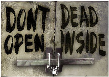 Bumper Planet - Bumper Sticker - Don't Open Dead Inside, Walking Dead - 4 x 6 inch - Vinyl Decal ...