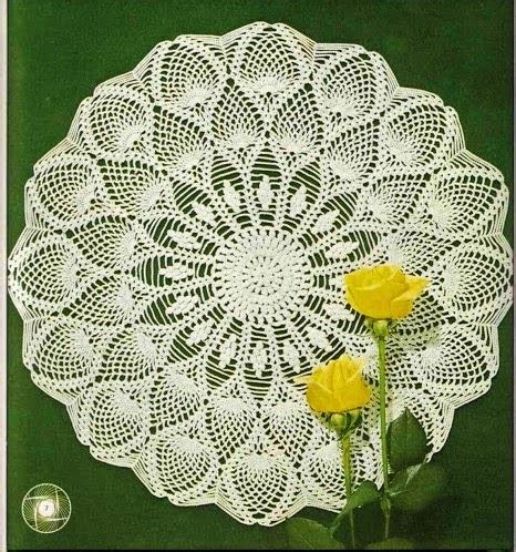 Crochet: Round doily with pineapples