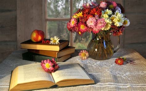 Book With Flowers Svg