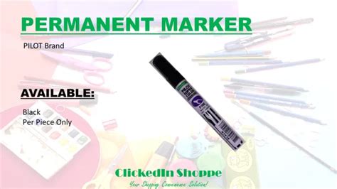 Pilot Permanent Marker Fine tip School Supplies Stationery | Lazada PH