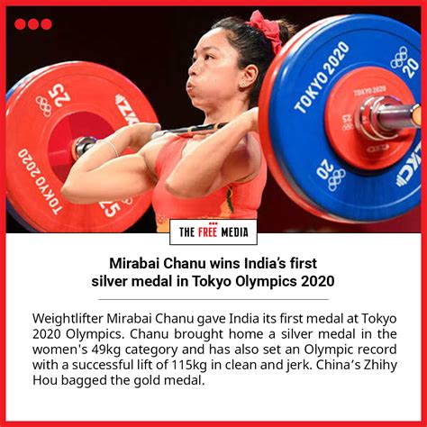 Mirabai Chanu wins India’s first silver medal in Tokyo Olympics 2020 Weightlifter Mirabai Chanu ...