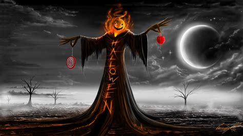 Halloween 3D wallpaper, Halloween, pumpkin, scarecrows, Samhain HD ...