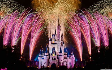 Fireworks Over Cinderella Castle Ultra HD Desktop Background Wallpaper ...