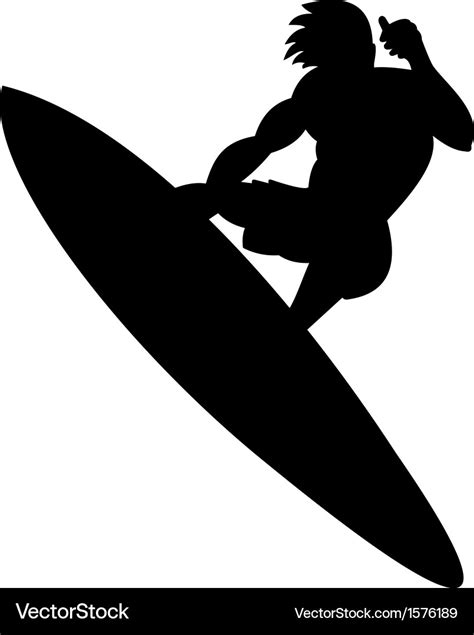 Surfer silhouette Royalty Free Vector Image - VectorStock