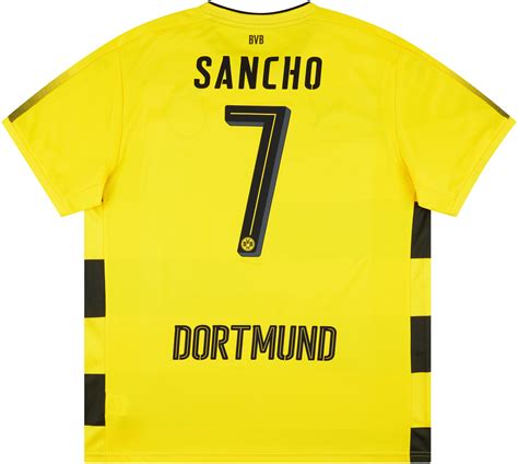 2017-18 Dortmund Home Shirt Sancho #7 - Mint 10/10 - (XL)