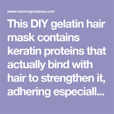 Gelatin Hair Mask Recipe: The Secret To Shiny, Strong Hair | Gelatin ...